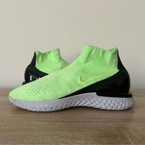 2018 Nike Rise React Flyknit Sz 12 Lime Green Blast Running Shoes AV5554-330